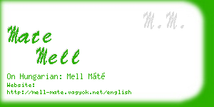 mate mell business card
